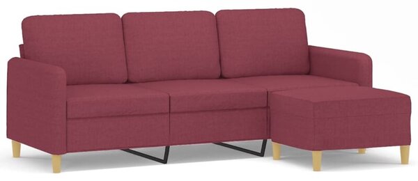 Sofa 3-osobowa z podnÃ³Å¼kiem winna czerwieÅ 180 cm, tkaninÄ