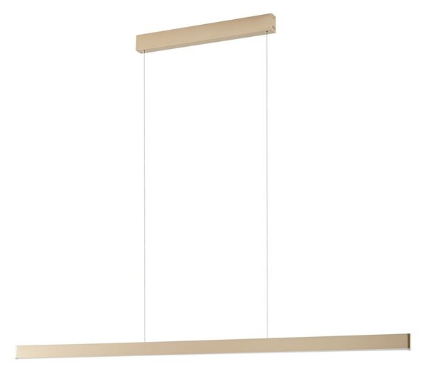 Lampa Wisząca Lucande, Mylosh, ściemnialny, złoty | mosiężny, jadalnia, aluminium, nowoczesny
