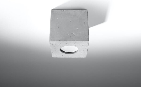 Szara lampa punktowa 10x10 cm Geo – Sollux