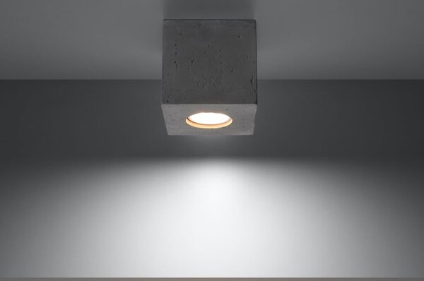 Szara lampa punktowa 10x10 cm Geo – Sollux