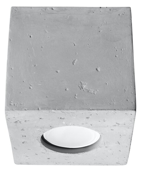Szara lampa punktowa 10x10 cm Geo – Sollux