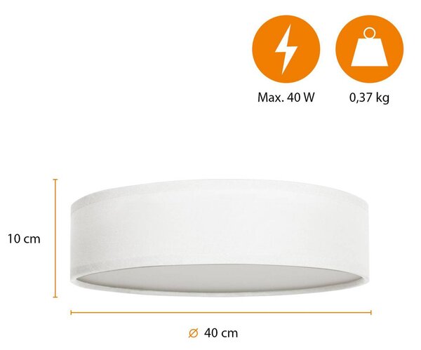 Smartwares Lampa sufitowa Ceiling Dream, możliwość ściemniania, biały / opal, salon / jadalnia, tkanina / materiał / jedwab, nowoczesny