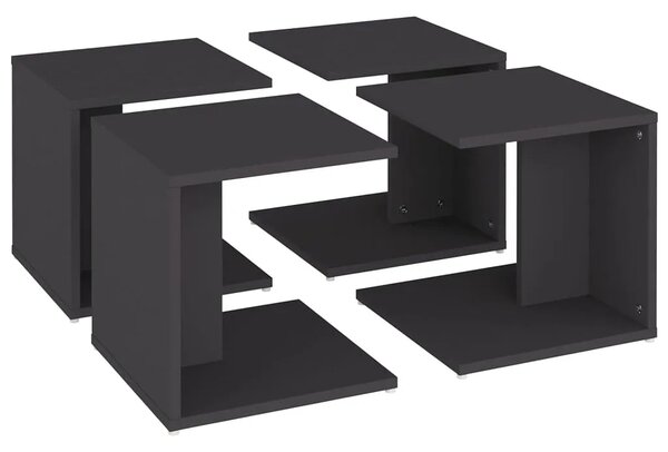 Komplet 4 szarych stolików kawowych G0-G61