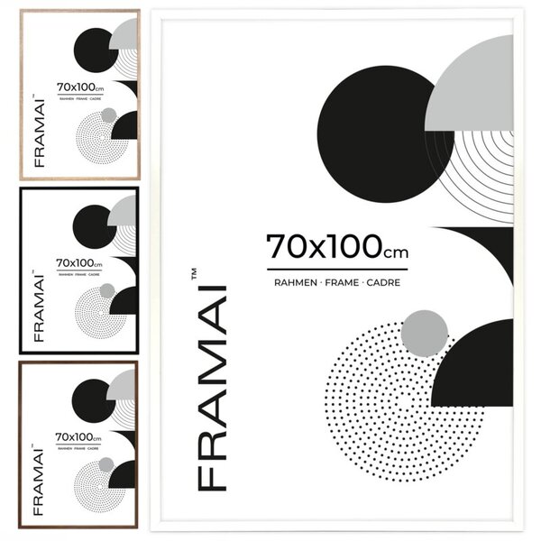 Biała ramka na zdjęcia w rozmiarze 70x100 cm FRAMAI®