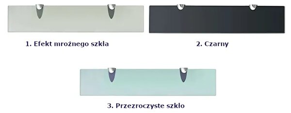 Solidna mleczna półka szklana 50x10 - Vitrea