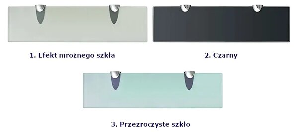 Podwieszana szklana półka 40x10 A4-F34