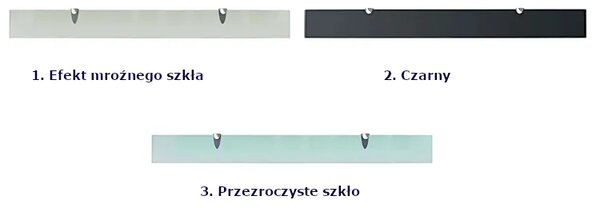Elegancka czarna półka szklana 100x10 P7-L96