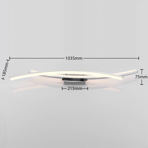 Lampa sufitowa LED Elarit Lindby, możliwość ściemniania, chromowy / srebrny, salon / jadalnia, metal, nowoczesny