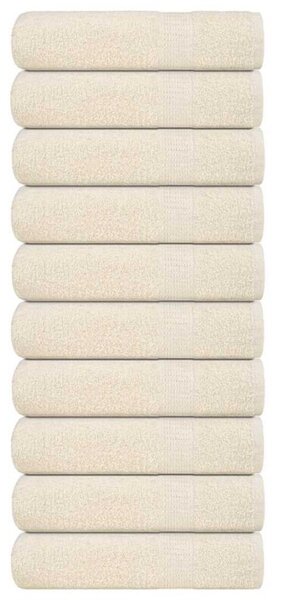 Ręczniki do rąk, frogn, 10 szt, kremowe, 50x100 cm, 360 g/m²