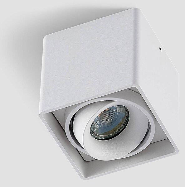 Reflektor sufitowy Kubika Arcchio, możliwość ściemniania, biały / opal, przedpokój, aluminium, nowoczesny