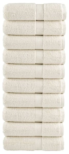 Ręczniki myjące premium solund 10 szt. kremowe 30x30 cm 600 GSM