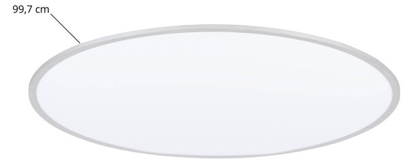 Lampa sufitowa LED Narima Lindby, aluminiowy / szary / cynkowy, kuchnia, tworzywo sztuczne, nowoczesny