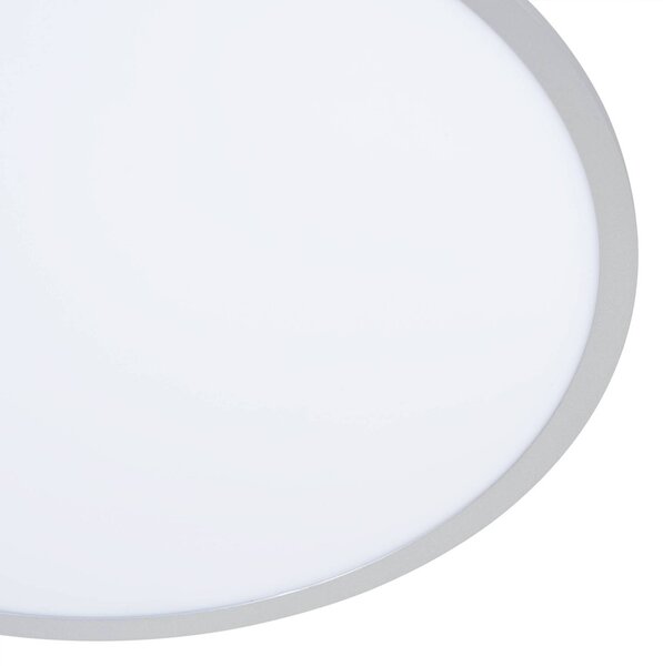 Lampa sufitowa LED Narima Lindby, aluminiowy / szary / cynkowy, kuchnia, tworzywo sztuczne, nowoczesny