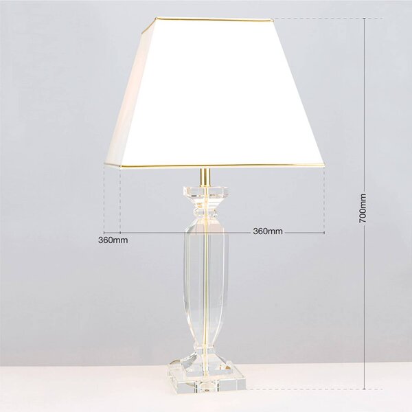 ORION Lampa stołowa Pokal, kremowy / amber, salon / jadalnia, kryształ