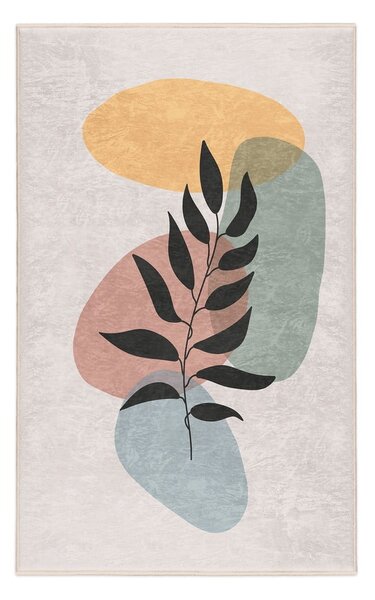 Kremowy dywan odpowiedni do prania 80x150 cm Illustrated Autumn – Mila Home