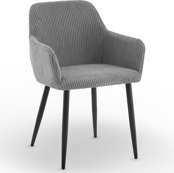 Nowoczesne stylowe krzesło kuchnia jadalnia salon KT206 lotta sztruks szary