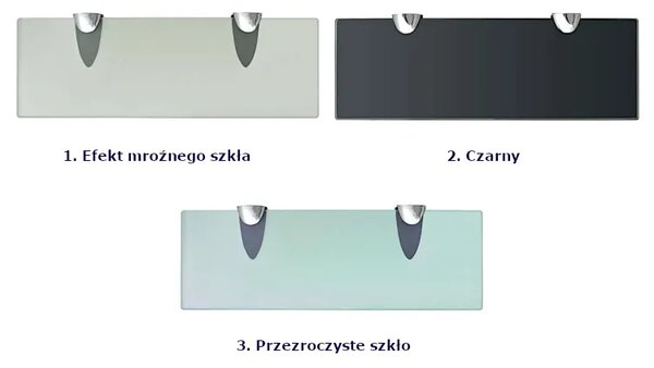 Wąska szklana półka 30x10 G1-T59