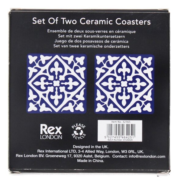 Niebieskie podkładki zestaw 2 szt. ceramiczne – Rex London