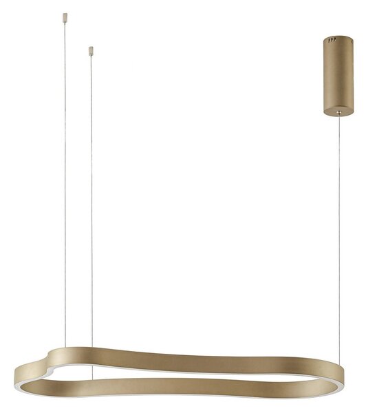 Lampa Wisząca Lucande, Vikali, ściemnialny, złoty | mosiężny, salon, metal, nowoczesny