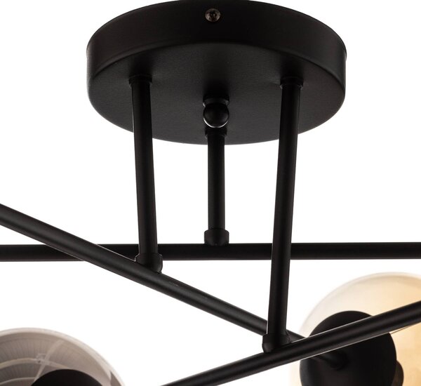 Lampa sufitowa Glassy EMIBIG LIGHTING, możliwość ściemniania, czarny, salon / jadalnia, szkło, nowoczesny