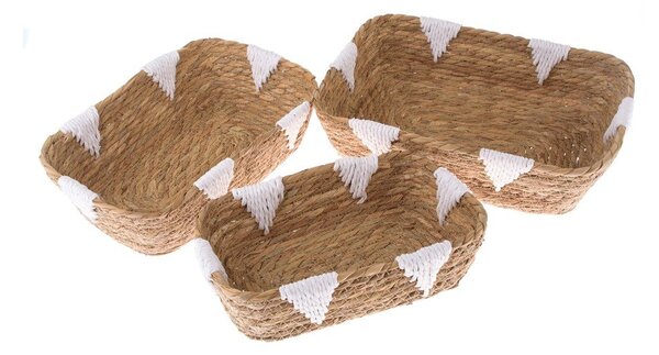 Wiklinowe koszyki zestaw 3 szt. ø 34x10 cm – Dakls