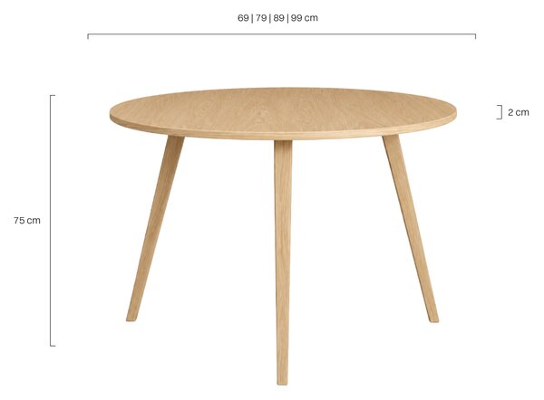 Stół drewniany okrągły Oak z litego dębu