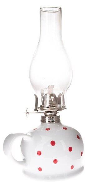 Ceramiczna lampa naftowa (wysokość 28 cm) – Dakls