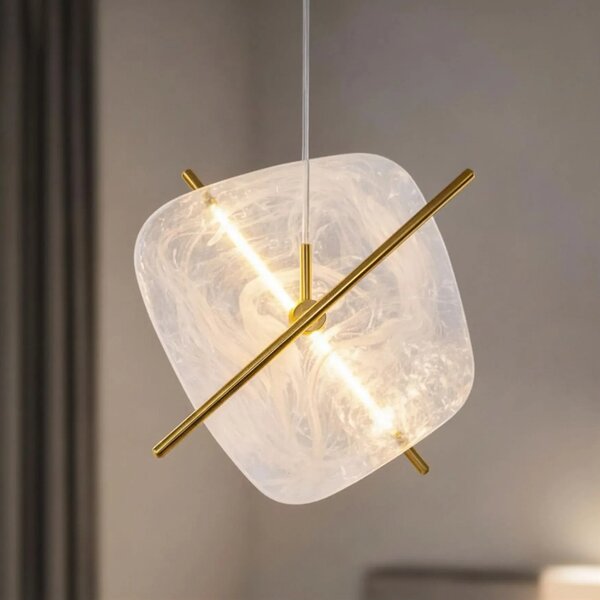 Szklana lampa wisząca nad stół C4-B96