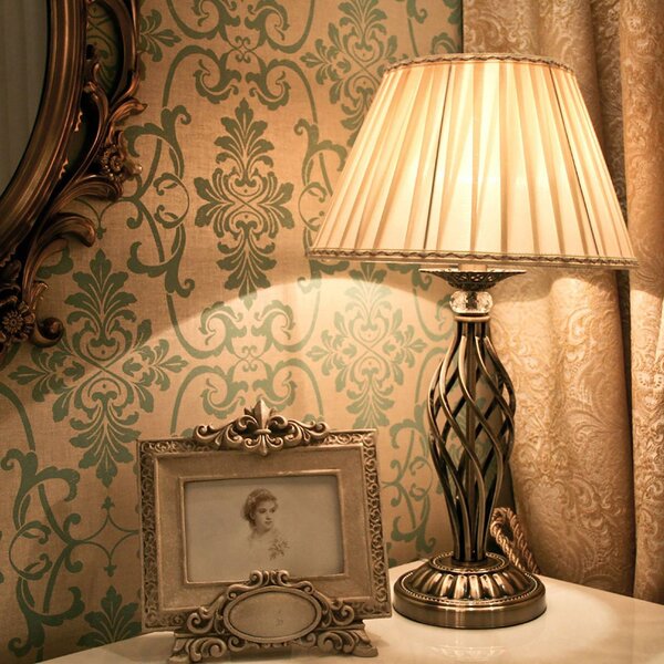 Maytoni Lampa stołowa Grace, mosiężny / złoty, salon / jadalnia, metal, dworkowy / rustykalny