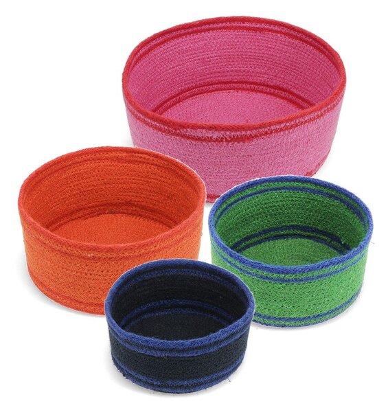 Koszyki zestaw 4 szt. z juty ø 23x11 cm – Rex London