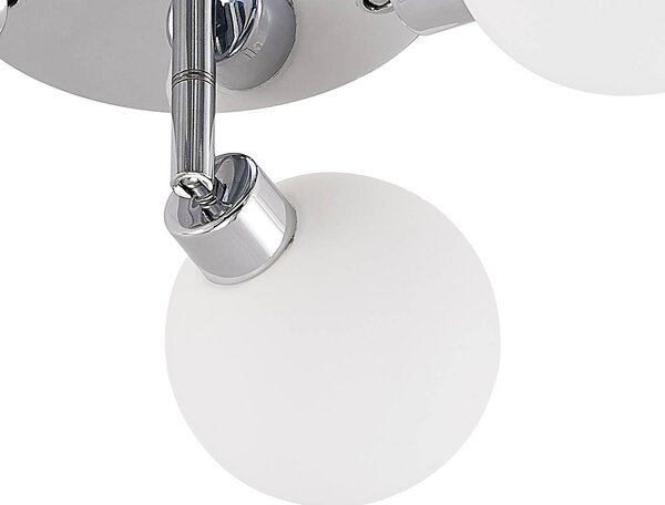Lampa sufitowa Zaniba Lindby, możliwość ściemniania, chromowy / srebrny, salon / jadalnia, metal, nowoczesny