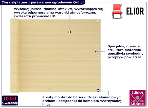 Beżowy parawan ogrodowy - Peset