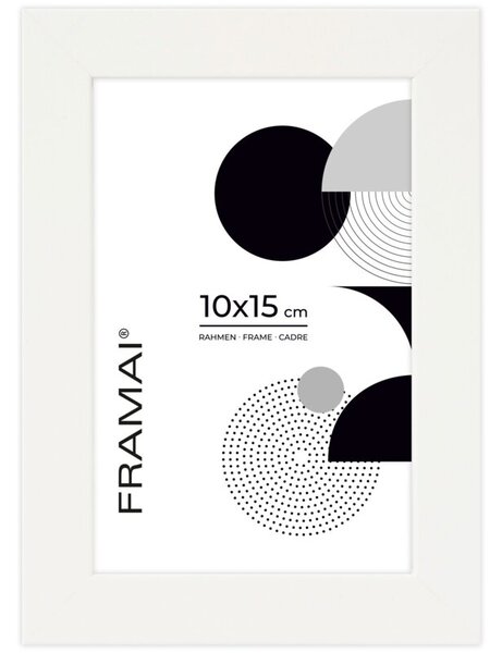 Biała ramka na zdjęcia w rozmiarze 10x15 cm FRAMAI®