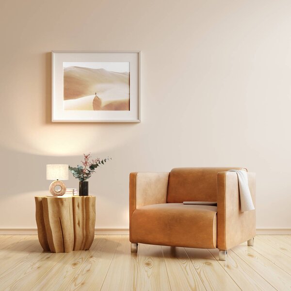 FISCHER & HONSEL Lampa stołowa Hanke, ciemne drewno, sypialnia, metal