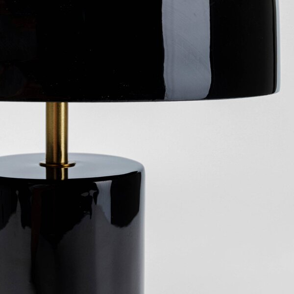 KARE Lampa stołowa design Loungy, czarny, salon / jadalnia, metal, design