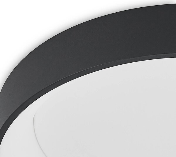 Lampa sufitowa LED Aleksi Arcchio, możliwość ściemniania, czarny, kuchnia, metal, nowoczesny