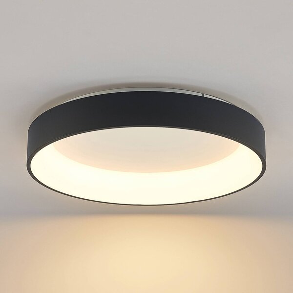 Lampa sufitowa LED Aleksi Arcchio, możliwość ściemniania, czarny, kuchnia, metal, nowoczesny