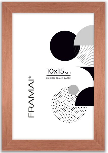 Ramka na zdjęcia 10x15 cm rama MDF ramki do zdjęć 15x10 cm kolor miedziany FRAMAI®