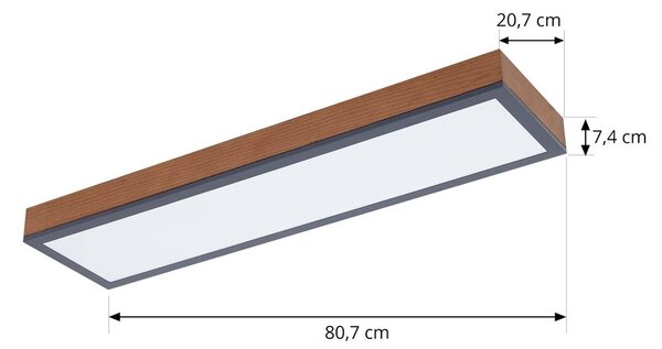 Lampa sufitowa LED Laviona Lindby, jasne drewno, salon / jadalnia, drewno, nowoczesny