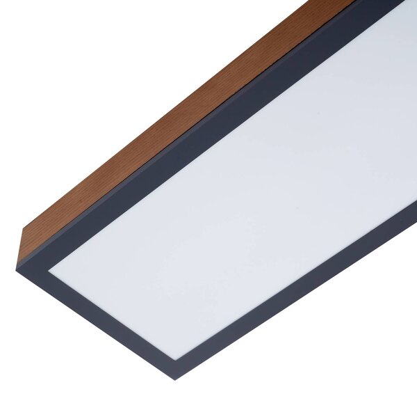 Lampa sufitowa LED Laviona Lindby, możliwość ściemniania, jasne drewno, salon / jadalnia, drewno, nowoczesny