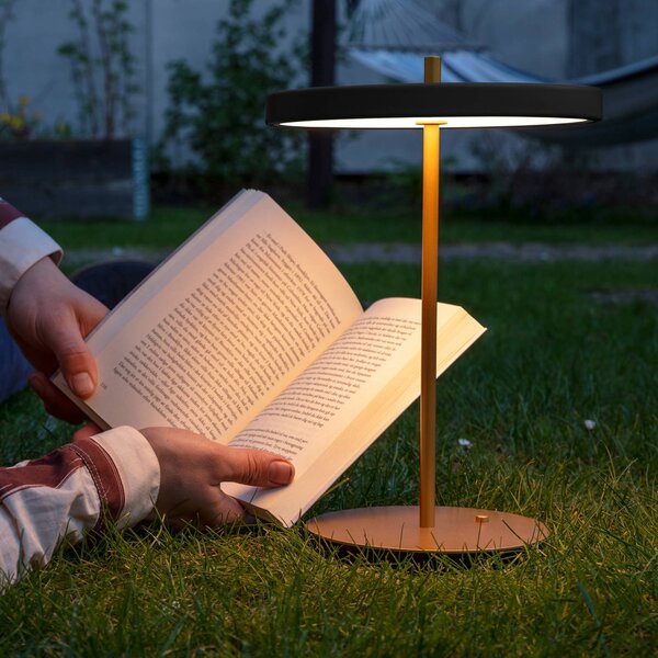 UMAGE Lampa stołowa LED Asteria Move, możliwość ściemniania, mosiężny / złoty, salon / jadalnia, metal, design