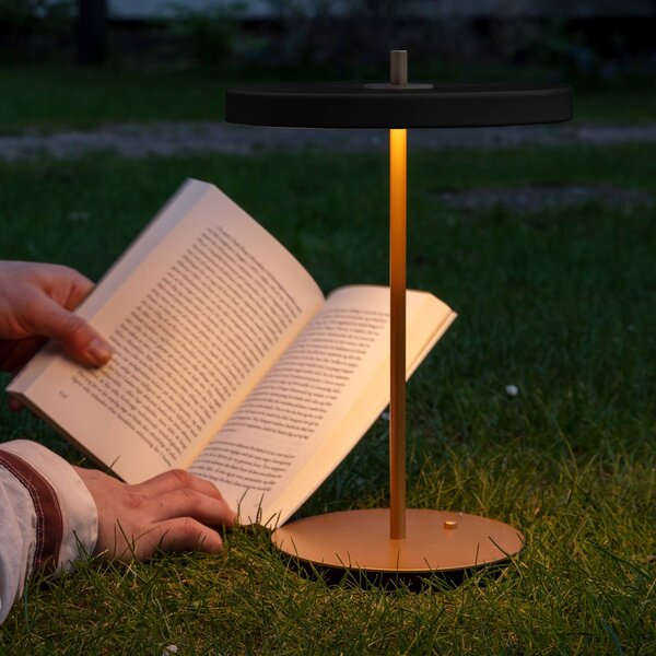 UMAGE Lampa stołowa LED Asteria Move, możliwość ściemniania, mosiężny / złoty, salon / jadalnia, metal, design