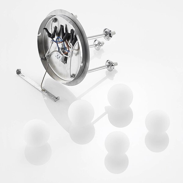 Lampa sufitowa Chrissy Lindby, możliwość ściemniania, chromowy / srebrny, salon / jadalnia, metal, nowoczesny
