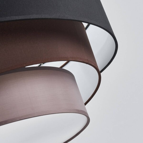 Lampa sufitowa Melia Lindby, możliwość ściemniania, czarny, salon / jadalnia, tkanina / materiał / jedwab, nowoczesny