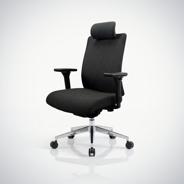 Fotel biurowy ergonomiczny obrotowy czarny: VECTOR