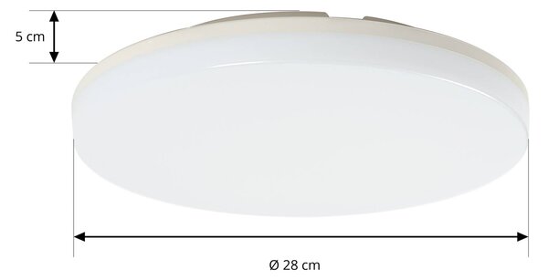 Prios Artin lampa sufitowa LED, okrągła, 28 cm