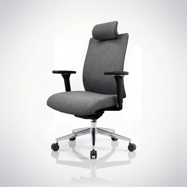 Fotel biurowy ergonomiczny obrotowy ciemnoszary: VECTOR