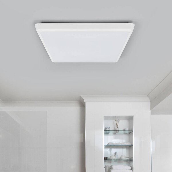 Lampa sufitowa LED Augustin Arcchio, biały / opal, łazienka, tworzywo sztuczne, nowoczesny