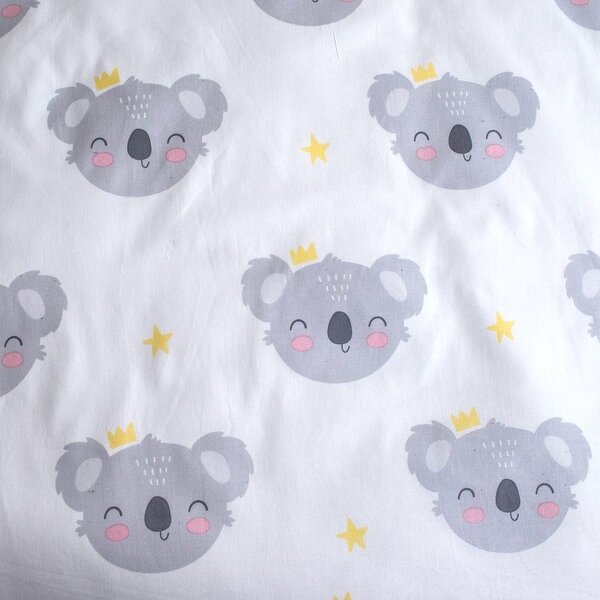 Szara bawełniana pościel dziecięca do łóżeczka 100x135 cm Koala "Sweet Dreams" – Jerry Fabrics