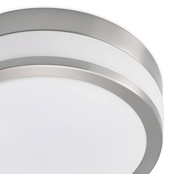 Lampa sufitowa Flavi Lindby, możliwość ściemniania, aluminiowy / szary / cynkowy, łazienka, metal, nowoczesny